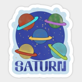 Saturn Planet pattern Sticker